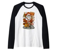 Santa's Cozy Motel VI augura Una buona Notte Maglia con Maniche Raglan