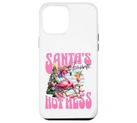 Santa's Favorite Hot Mess Funny Flamingo Christmas Cocktail Custodia per iPhone 12 Pro Max