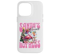 Santa's Favorite Hot Mess Funny Flamingo Christmas Cocktail Custodia per iPhone 14 Pro Max
