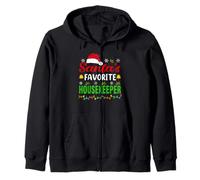 Santa's Favorite Housekeeper Funny Christmas Xmas Felpa con Cappuccio