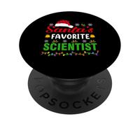 Santa's Favorite Scientist Funny Christmas Scientist Xmas PopSockets PopGrip Adesivo