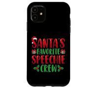 Santa's Favorite Speechie Crew SLP Speech Therapy Christmas Custodia per iPhone 11
