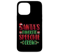 Santa's Favorite Speechie Crew SLP Speech Therapy Christmas Custodia per iPhone 13 Pro Max