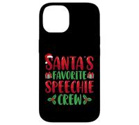 Santa's Favorite Speechie Crew SLP Speech Therapy Christmas Custodia per iPhone 14