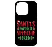 Santa's Favorite Speechie Crew SLP Speech Therapy Christmas Custodia per iPhone 14 Pro