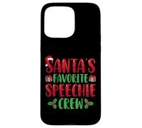 Santa's Favorite Speechie Crew SLP Speech Therapy Christmas Custodia per iPhone 15 Pro Max