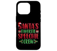Santa's Favorite Speechie Crew SLP Speech Therapy Christmas Custodia per iPhone 16 Pro