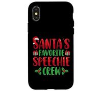 Santa's Favorite Speechie Crew SLP Speech Therapy Christmas Custodia per iPhone X/XS