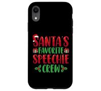 Santa's Favorite Speechie Crew SLP Speech Therapy Christmas Custodia per iPhone XR
