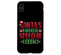 Santa's Favorite Speechie Crew SLP Speech Therapy Christmas Custodia per iPhone XS Max