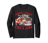 Santa's Heroes Fire's Zero Firefighting Christmas Maglia a Manica