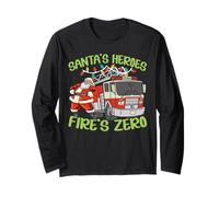 Santa's Heroes Fire's Zero Firefighting Christmas Maglia a Manica