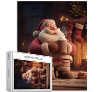 Santa's Hot Cocoa Time, puzzle da 1000 pezzi per adulti, decorazione natalizia, puzzle artistico, impegnativo, giochi di attività per la famiglia, puzzle colorato fai da te, per decorazioni domestiche