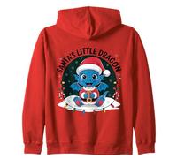 Santa's Little Dragon - Natale con Simpatici Draghi Felpa con Cappuccio