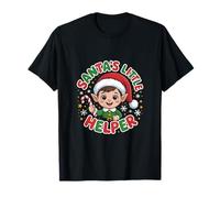 Santa's Little Helper Christmas Elf Tees Funny Maglietta
