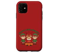 Santa's Little Helpers Christmas Elves Corgi Dog Holiday Custodia per iPhone 11