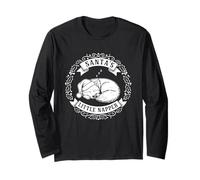 Santa's Little Napper, American Eskimo Dog Christmas Maglia a Manica