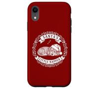 Santa's Little Napper, divertente cane bassotto Natale Custodia per iPhone XR
