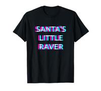 Santa's Little Raver Christmas Rave Techno Festival EDM Maglietta
