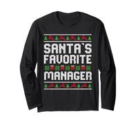 Santas Preferito Manager Christmas Supervisor Team Leader Maglia a Manica