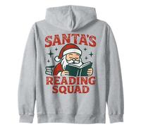 Santa's Reading Squad Festive Book Lover Holiday Uomo Donna Felpa con Cappuccio