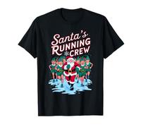 Santa's Running Crew Christmas Runner Costume Marathon Team Maglietta