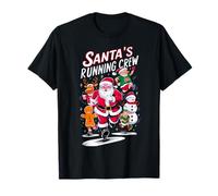 Santa's Running Crew Christmas Runner Costume Marathon Team Maglietta