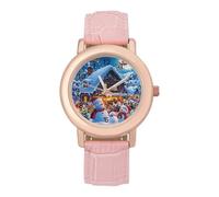 Santas Secret Village - Elegante orologio analogico al quarzo, da donna, con cinturino in pelle, Stile:, regular, Cinturino