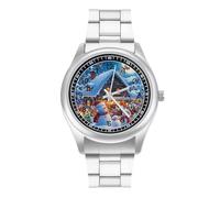 Santas Secret Village - Orologio casual da uomo, con cinturino in acciaio inox, in lega, al quarzo, Stile:, regular, Bracciale