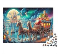Santa's Sleigh Ride Puzzle 1000 Pezzi Adulti Enchanted Castle Giochi Impegnativi Ragazzi Dai 14 Anni Classici Regalo Uomo Donna Premium Decorazione 38x26cm/1000pcs