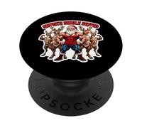 Santa's Swole Squad, allenamento natalizio in palestra, squadra, amici PopSockets PopGrip Adesivo