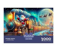 Santa's Train RideJigsaw Puzzles for Adults A 1000-Piece (Advanced) Assortment of Challenging Educational Games - An Enriching And Thought-Provoking Gift for Adults And Kids Age 12 Years And Up 52x38