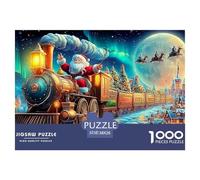 Santa's Train RideVibrant 1000-Piece Jigsaw Puzzles for Adults Showcasing Challenging Educational Games Women And Men - These Vibrant Jigsaw Puzzles Are Tailored for Adults And Kids Age 1