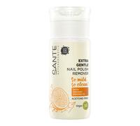 SANTE Naturkosmetik Extra Gentle Nail Polish Remover, solvente per unghie con olio di arancia biologico e alcool biologico, privo di acetone, delicato e nutriente, vegano, 100 ml