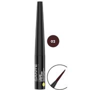SANTE Naturkosmetik Liquid Eyeliner 02 Caffè, con prezioso olio di ricino biologico, kayal vegano con punta precisa, formula duratura per un look espressivo, marrone scuro, 3,5 ml