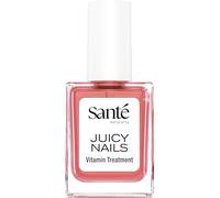 Santé naturally. Juicy Nails 03 Grapefruit Shot - Smalto ibrido con vitamina E e olio di mandorle, effetto rimpolpante e finitura lucida, 2 in 1: cura e lucentezza, vegano