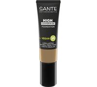 SANTE Naturkosmetik High Coverage Natural Foundation 03 Neutral Beige, Primer vegano con peptidi biologici, ad alta opacità e una finitura naturale, formula nutriente e sostenibile, 25 ml