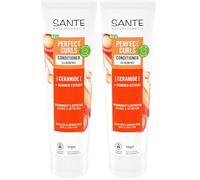 SANTE Naturkosmetik Perfect Curls Conditioner Ceramide, 150 ml, balsamo per capelli con ceramidi e banana, idratante per ricci e capelli ondulati, senza silicone, delicato e vegano (Confezione da 2)
