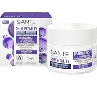 SANTE Naturkosmetik Skin Vitality, crema da notte lisciante - 50 ml - con paracressia, olio di semi d'uva e complesso Pro collagene - Crema idratante per la pelle rassodata, vegana e naturale