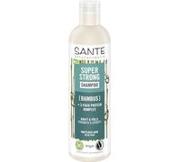 SANTE Naturkosmetik Super Strong - Shampoo con estratto di bambù biologico + complesso proteico triplo, shampoo vegano con ingredienti naturali, rafforza i capelli senza forza e deboli, 250 ml