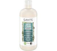 SANTE Naturkosmetik Super Strong Shampoo estratto di bambù biologico + complesso proteico a 3 strati, shampoo vegano con ingredienti naturali, rafforza i capelli deboli, 500 ml