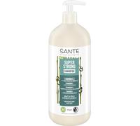 SANTE Naturkosmetik Super Strong Shampoo estratto di bambù biologico + complesso proteico a 3 strati, shampoo vegano con ingredienti naturali, rafforza i capelli deboli, con erogatore di pompa, 950 ml