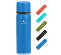 SANTECO Borraccia Termica, Termos Caffè in Acciaio Inox Doppia Mantiene le bevande fredde per 24 ore e calde per 12 ore, Bottiglia thermos a prova di perdite, senza BPA(Blu, 500ML)