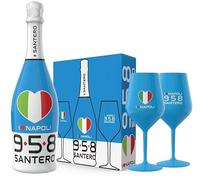 SANTERO 958 EXTRA DRY I LOVE NAPOLI 75 CL CONFEZIONE REGALO CON 2 BICCHIERI