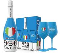 SANTERO 958 EXTRA DRY I LOVE NAPOLI 75 ONFEZIONE REGALO CON 2 BICCHIERI