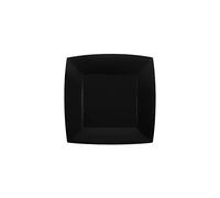 Santex - 10 ASSIETTE CARTONE BIO-QUADRATO 18CM NERO