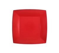 Santex 10 ASSIETTE CARTONE BIO-QUADRATO 23CM ROSSO