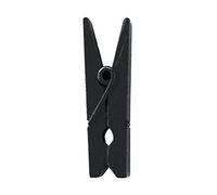 Santex 24 mini mollette in legno da circa 25 mm di lunghezza, colore nero