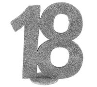 Santex 4752 - 18, decorazione a forma di numero, verticale, per il 18° compleanno, colore: argento