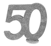SANTEX 4752-50, numero compleanno verticale decorativo, 50 anni argento